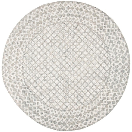 Safavieh 6 x 6 ft. Abstract Round Area Rug Ivory & Grey ABT203F-6R